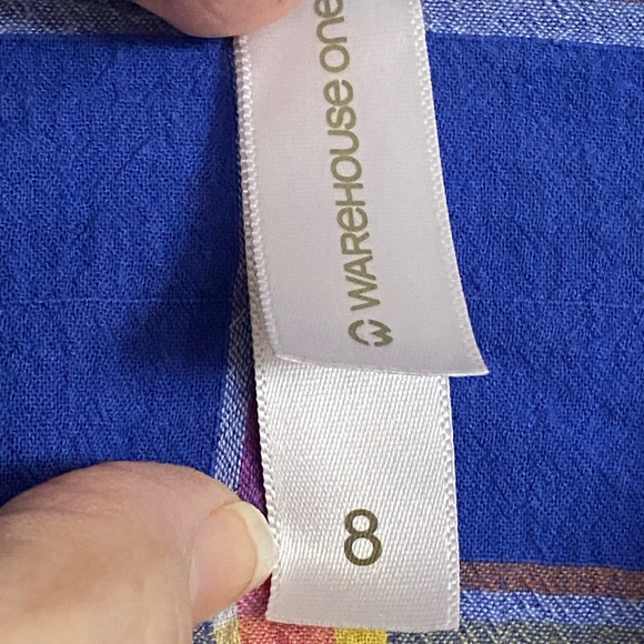 Warehouse One Blue Plaid Shirt - Picture 3 of 5